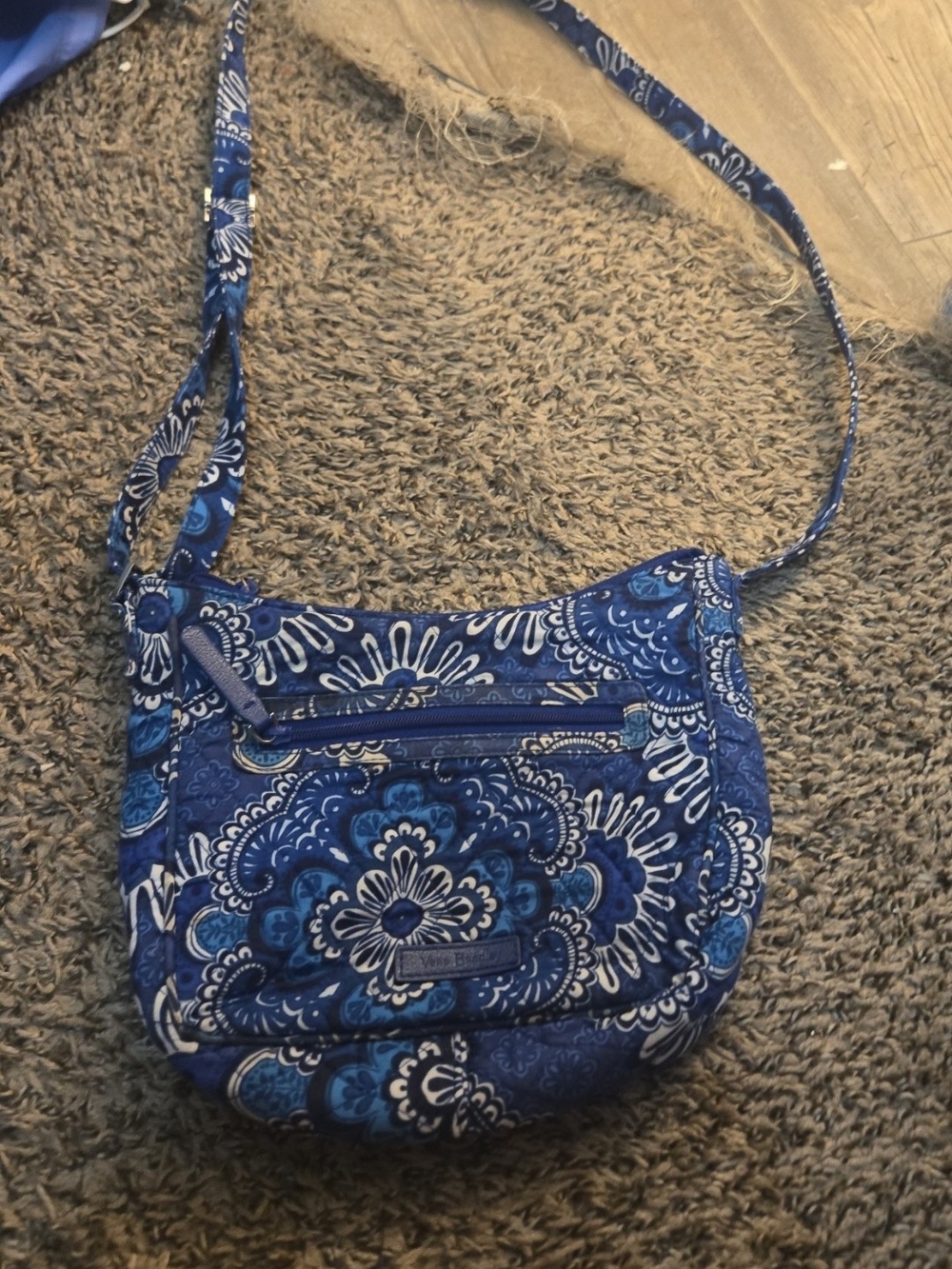 Vera Bradley Royal Blue Paisley Quilted Crossbody